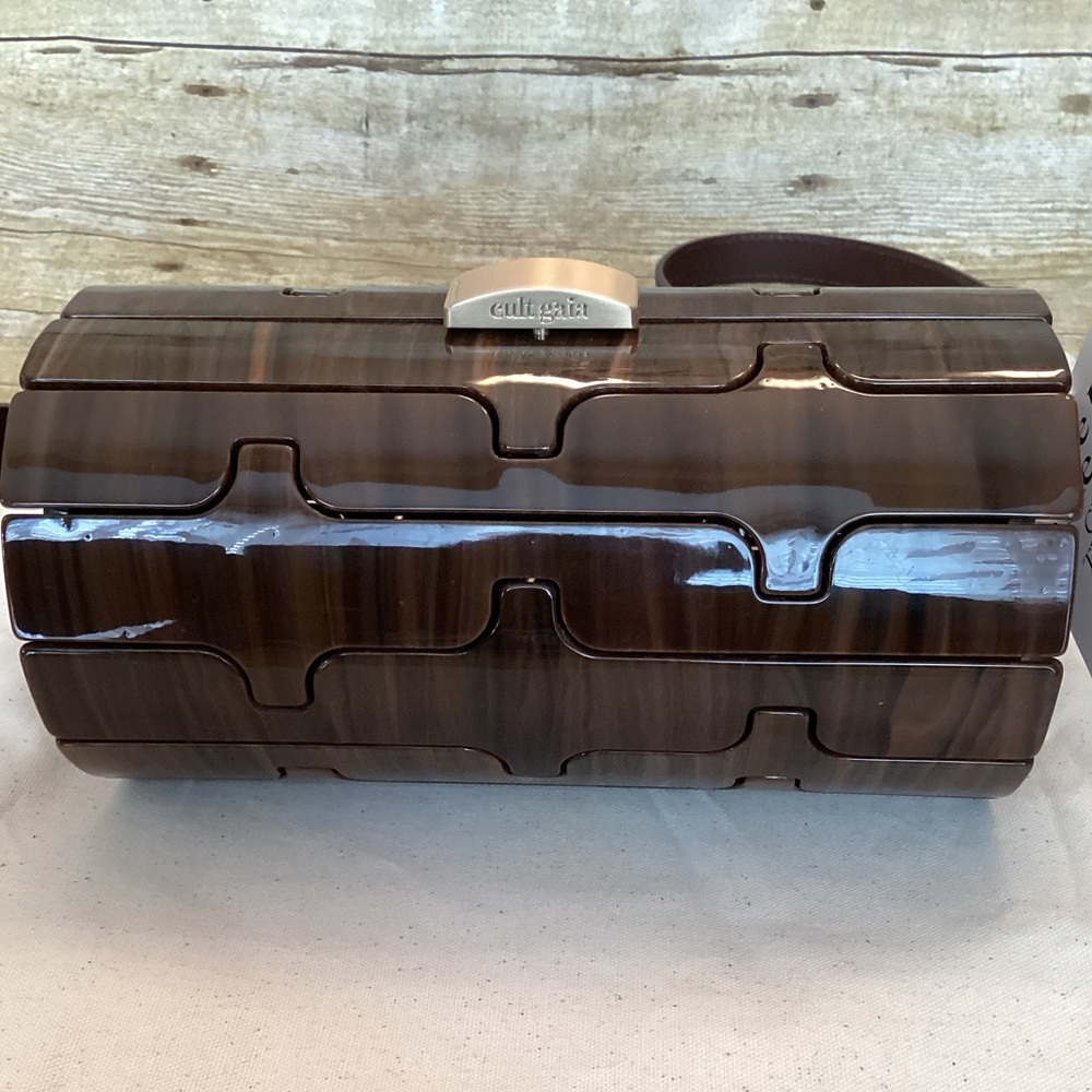 Cult Gaia Kessia Shoulder Bag – Brown Marbled Acrylic